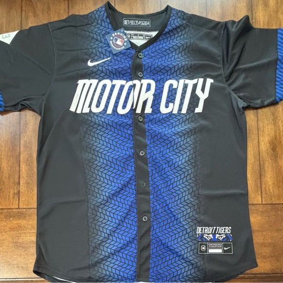 Detroit Tigers City Connect Motor City Tarik Skubal Adult Large Medium NWT - Picture 1 of 4